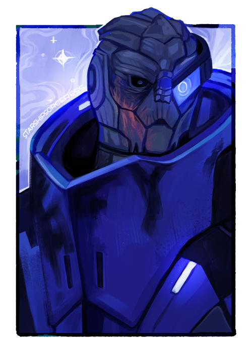 starshipsorceress:Garrus Vakarian for the six fanarts challenge! Also added best dino bf to my shop 
