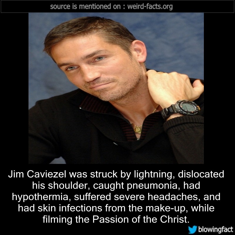 Did Jim Caviezel Get Struck By Lightning Jim Caviezel Passion Of The Christ Struck By Lightning