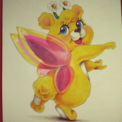 Butterbear from #wuzzles done in #alcoholmarkers and #coloredpencils #80scartoons https://www.insta