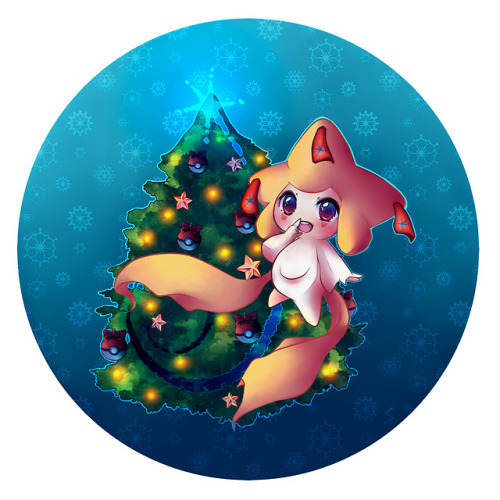 Chibi Shiny Jirachi commission for Silabus. This was a button design featuring the pokemon Jirachi. 