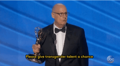 refinery29:  refinery29:  We nominate Jeffrey Tambor for speech of the night. Give transgender people their story. 🙌 Gifs: The Emmys on ABC  The Laverne Cox stamp of approval is in. Gifs: Emmys on ABC FOLLOW REFINERY29 