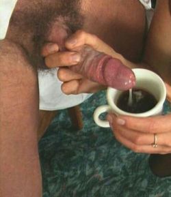 ultraboyhunter:  Then its time for morning coffee. A little later Daddy packs a shake for his son.