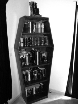 kittievicious:  Just some of my books in my favourite bookcase. Hand made by my grandfather for my 21st.
