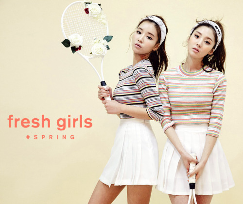 korean-dreams-girls:  Lee Chae Eun & JungYeon - February 22, 2016 1st Set 