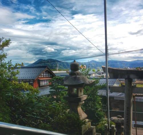 Lovely view of a lovely day from White Mountain Shrine. #mountains #山 #曇り空 #cloudysky #Sabae #鯖江市 #白