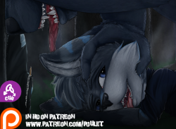 poulet7:   Werewolf on The Loose: Part 01     Seems like our wolf was able to find a willing participant, this time.. Next one wonâ€™t be as willing. Was thinking earlier today that maybe I can do one of these every full moon. just a thought.. Anyway,