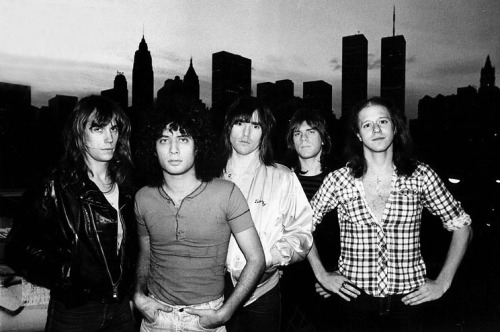 Riot in front of the dark Manhattan skyline in New York City, 1981Kip Leming, Guy Speranza, Sandy Sl