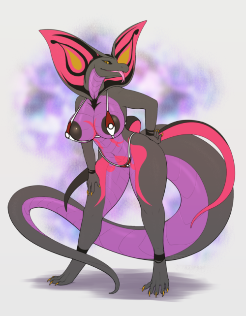 fursonal-haven-nsfw:Artist: Iko, FA & dA Character: Salazzle/Arbok (hybrid) Copyright: Pokémon -