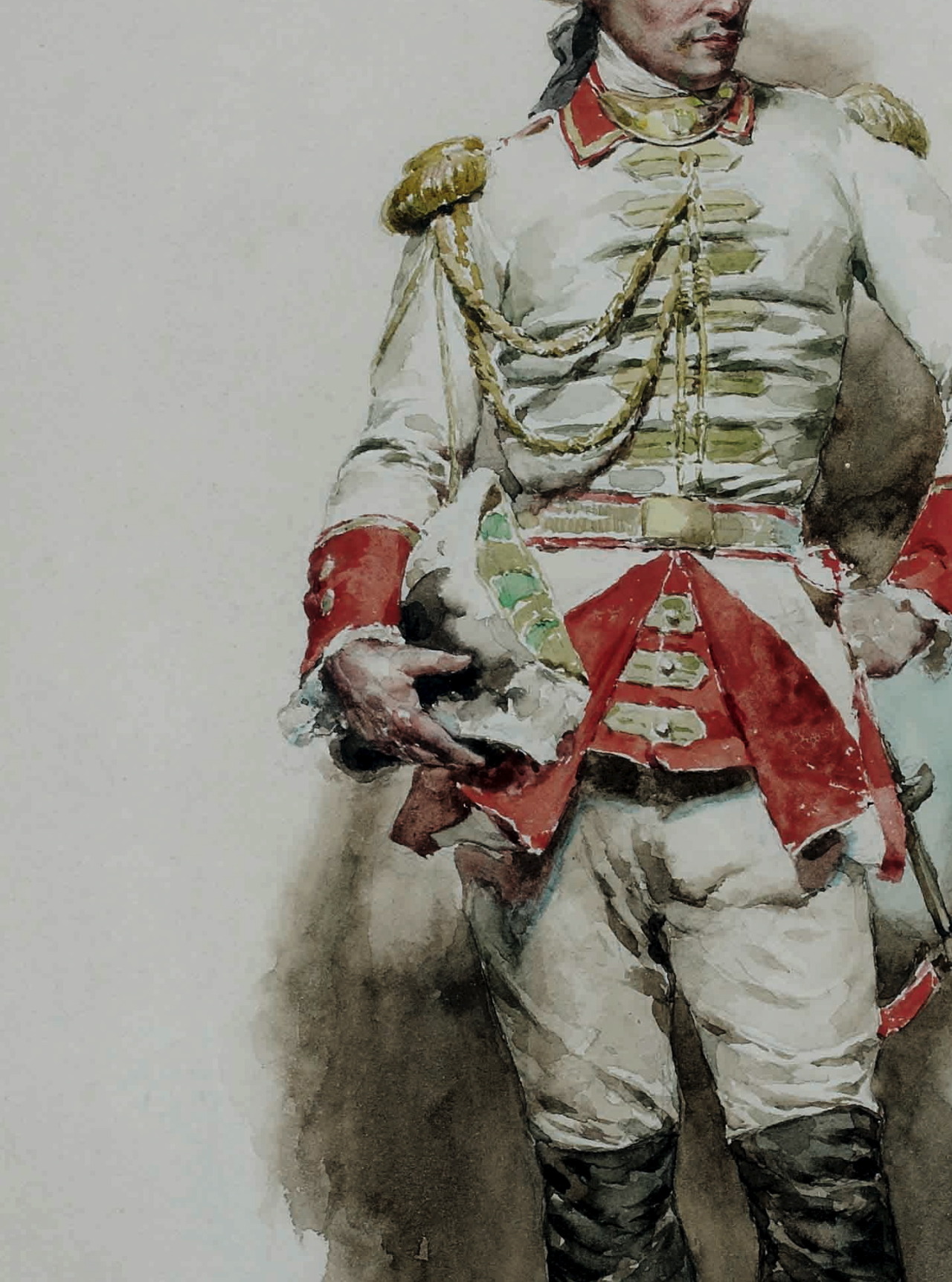 searre:  Military in Foot, Ernest Meissonier, 1889. Detail. 