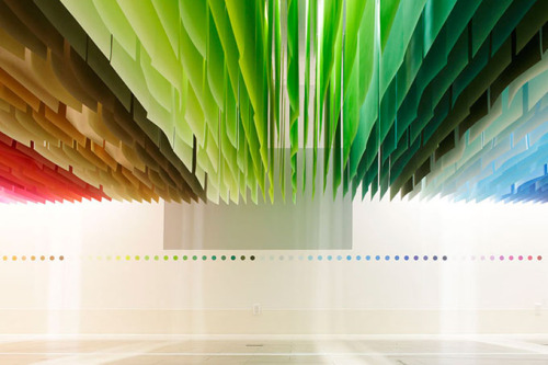 odditiesoflife:  100 Colors The French-born and Tokyo-based architect and artist, Emmanuelle Moureaux, is famous for her use of candy-hued colors in many of her works including her current project, 100 Colors, presented at the Shinjuku Creators Festa