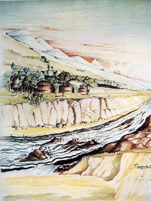 ljonsyllver: tolkien’s own paintings for the silmarillion  a description for the heraldic devi
