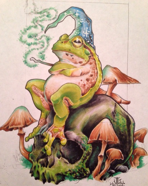 &ldquo;Wizard of frog, marker on paper &rdquo; on /r/Art http://ift.tt/1S9xNDl