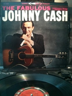 notjustacollection:  Johnny Cash - The Fabulous Johnny Cash 12” Picked this up at the estate sale for about $.20, can’t beat that deal with a stick. 