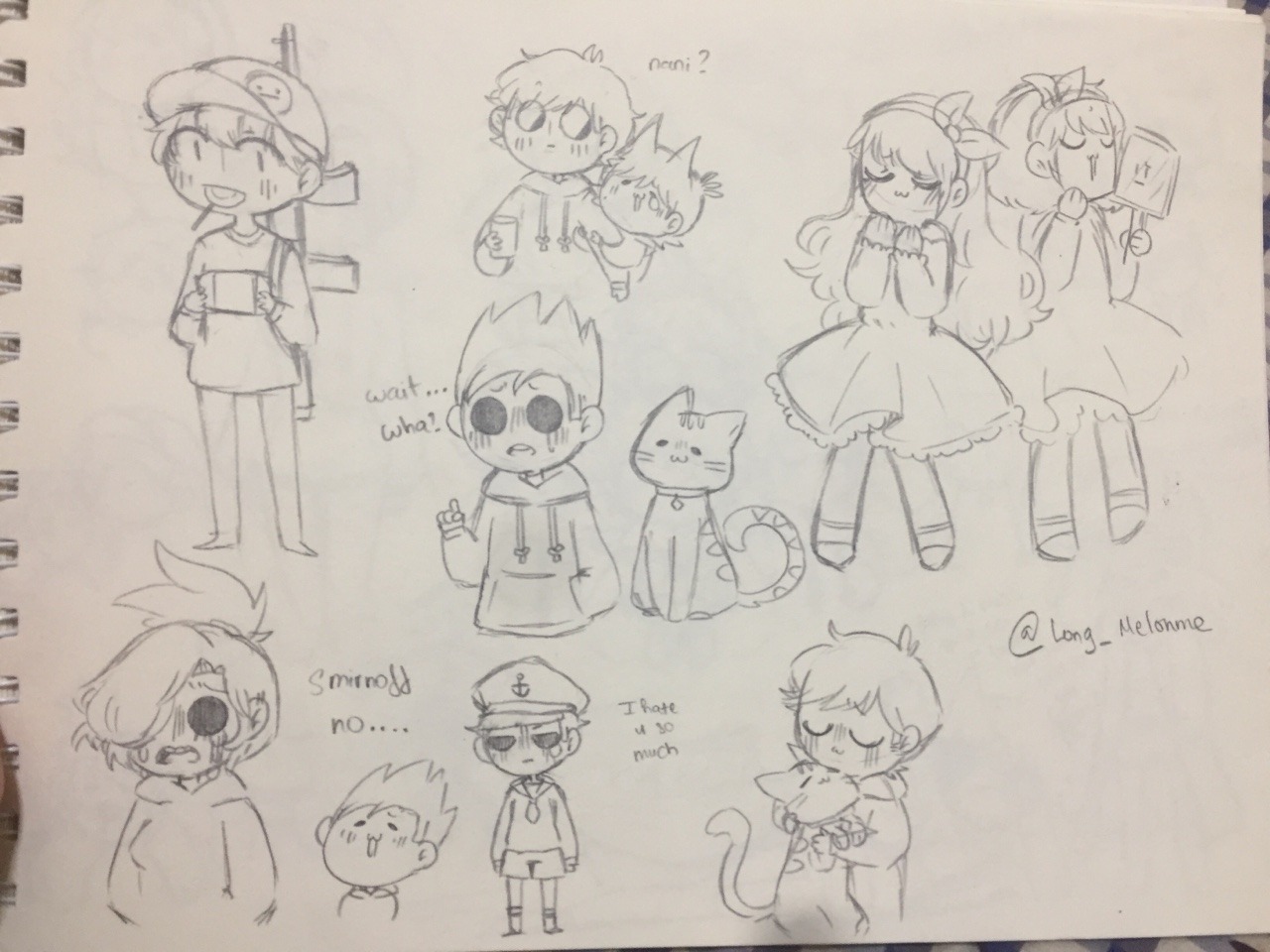 long-melonne:  I’m back to school… Again, so yeah This is my doodles in a week