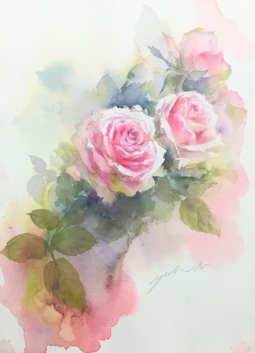明日(tomorrow) Nob.15.2017 watercolor size:242*333mm (F4) paper:water ford white (細目・300g/m2)