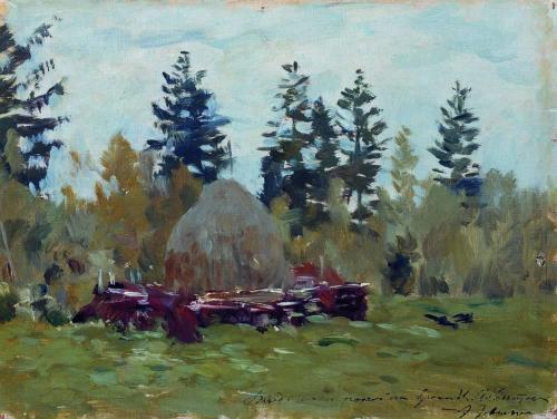 A haystack, 1894, Isaac LevitanMedium: oil,canvas