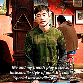 rocktheholygrail:That’s one of the best things about pool, dawg. There are no rules.I am 100% sure t