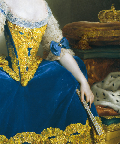 Detail from Portrait of Archduchess Maria Josepha of Austria by Anton Raphael Mengs, 1767