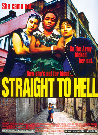 Dyke Action Machine, Straight to Hell (poster for a fake movie), 1994