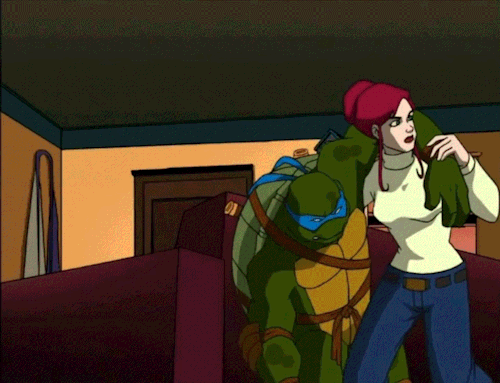 TMNT 2003 Dynamics: Leonardo And April ONeil