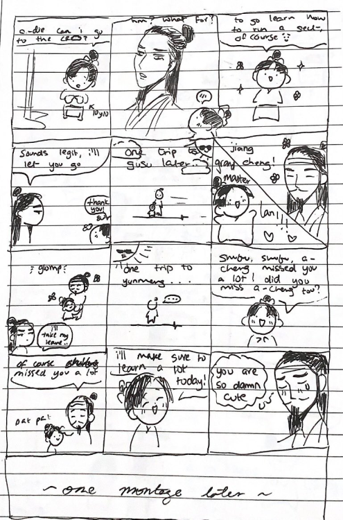 demonicfarmer69: a messy little comic i made based off of my twitter thread where jiang cheng goes t