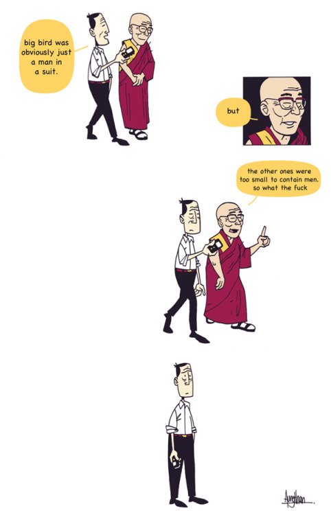 drilpencils:(art by Gavin Aung Than, words by dril)