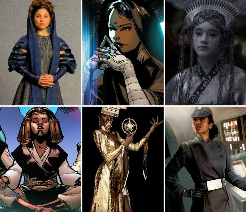 gffa:  Star Wars Women of ColorAdi Gallia, Stass Allie, Bultar Swan, Queen Jamillia,