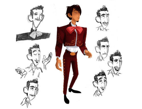 Character designs for Pixar’s Coco by Daniel Arriaga (x)