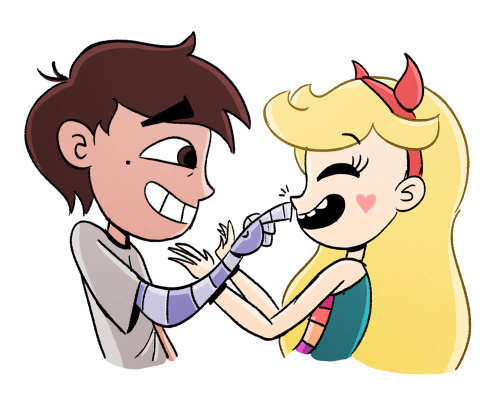 *boop* “It tickles!”Getting rid of the Monster Arm was painful.But Marco’s new arm works just fine.It’s a new kind of Starco Hell.Again, Marco as the first handicapped Disney hero when?More prosthetic-limb!Marco here. (x)