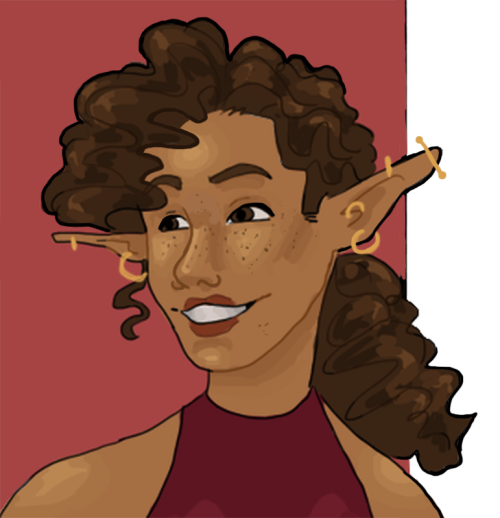 taz-ids:prewhelmed:full version of lup from my six characters post[ID] A full color drawing of Lup, 
