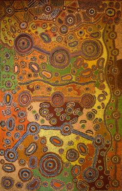 mccullochandmcculloch:Milpati Baker, Kanpi, 2012, acrylic on canvas, 194 x 125 cm LR.Love Aboriginal art? Follow McCullochandMcCulloch