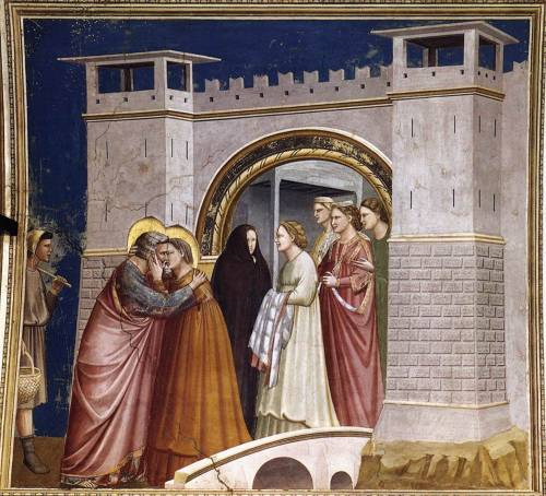 The Meeting at the Golden Gate, 1306, Giotto Di BondoneMedium: frescohttps://www.wikiart.org/en/giot