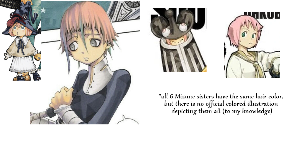 Soul Eater characters manga vs. anime