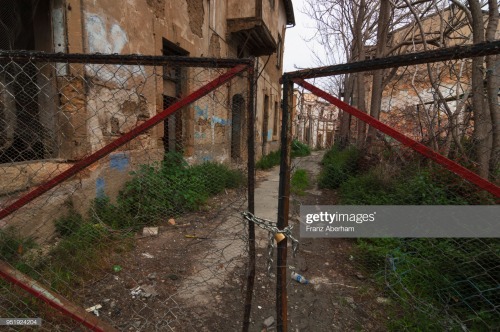 Barrier, south of the Green Line, which divides Nicosia in a Greek south and Turkish north.