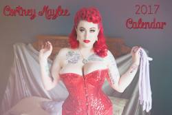 cortneymaylee:  Link in bio !! The official Cover of the 2017 Cortney Maylee Calendar ! Photo by @keelyweisphotography , wearing @corsettery Red Sequined Corset , Hair/makeup/model @pinupcortney ❤️💄 #cortneymaylee #corsetterycorsets #redhead #pinuphair