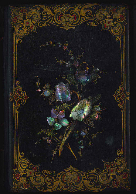 heaveninawildflower:  Floral Book cover. Library CompanyÂ Conservation Dept. http://www.flickr.com/photos/librarycompany/9969428503/