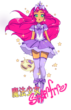 raspbeary:  mahou shoujo starfire ੭•̀ω•́)੭̸*✩⁺˚