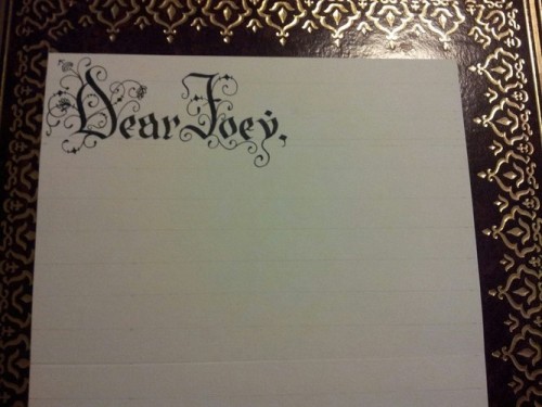 calligraphypenpals:  Second letter is close to being on its way!   These are so much more fun t