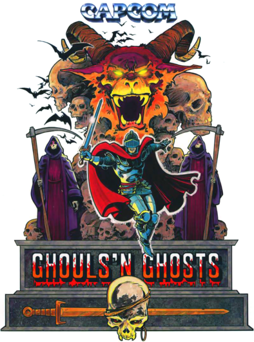 caterpie:Ghouls ‘n Ghosts arcade flyer (1988)