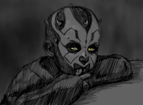 sl-walker:Maul, age 5 or 6.For @pomodoriyum, who won third place in my October Giveaway.How dare you