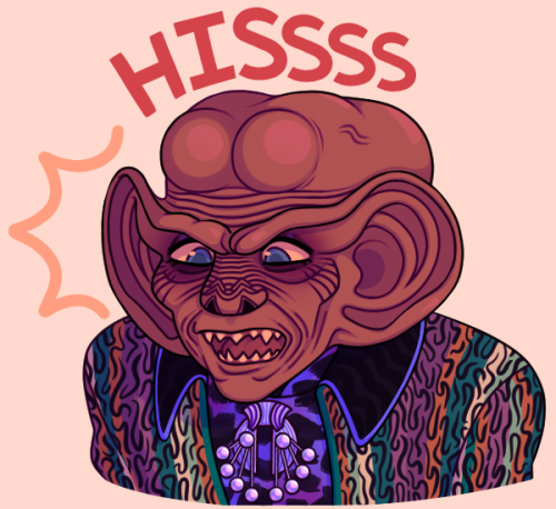 hooved: it’s so important to me that ferengi hiss. quark should’ve hissed way more than 