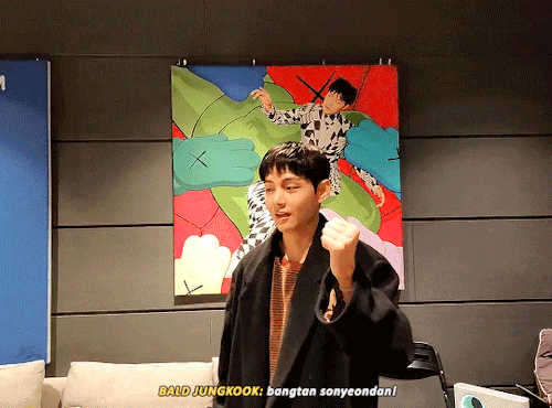 Jungkook Showing Off His Shaved Head