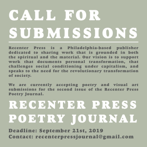 Less than a month left to submit! More info here.