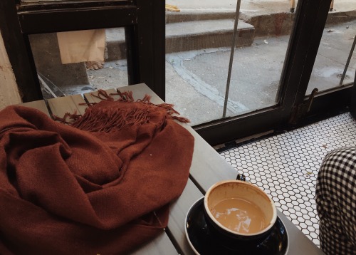christiescloset: Just because you’re at a cafe alone doesn’t mean you’re lonely ❣