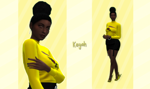 ✶ Keyahhair | top | skirt | freckles | heels | blush | eyeshadow | eyeliner | eyebrows | skinblend |