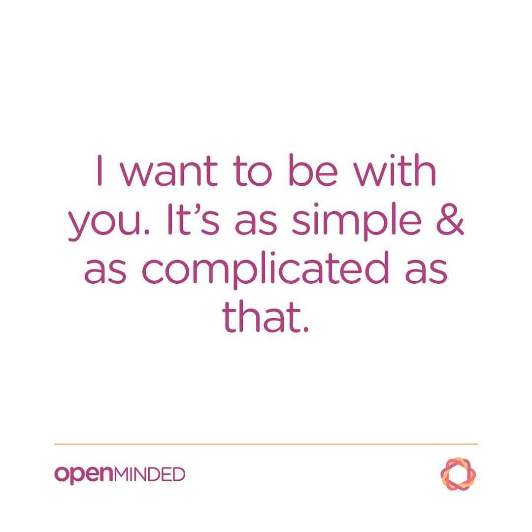 Love is never simple. (But it’s always worth it.) #OpenMinded #quote #polyamory #relationships #community #dating #love #simple #complicated