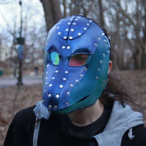 Heres The New Dragon Hood Mask! The Surface Is Finished With A Range Of Shimmery Blues, And The Eyes