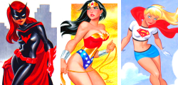 dccomicgeek:  Ladies of DC drawn by Bruce Timm   Dc super hotties!!!!