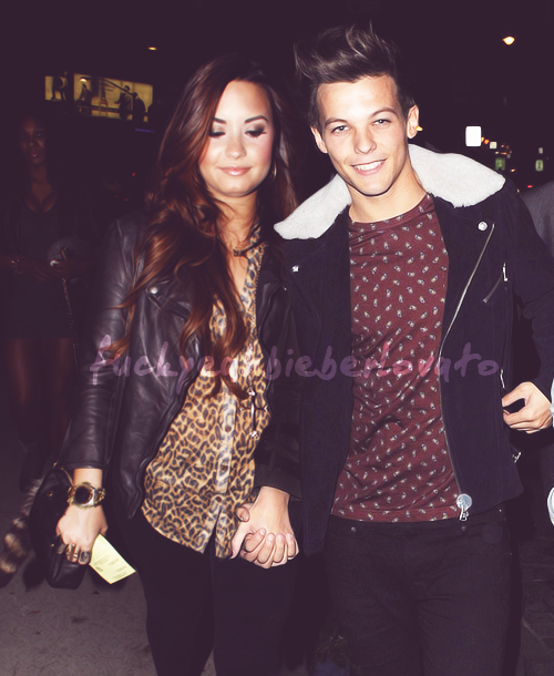 nightmare. — Louis Tomlinson & Demi Lovato out of his hotel in