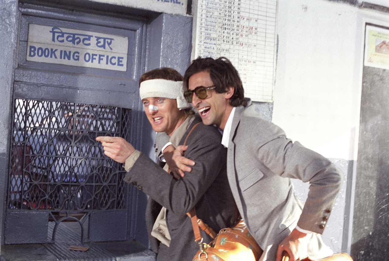 BY WAY OF WES ANDERSON — Owen Wilson and Adrien Brody on the set